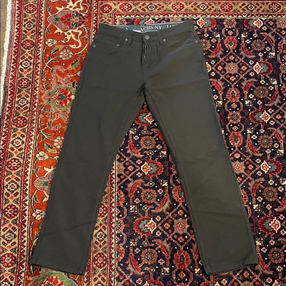 Jachs Men's Black Straight Jeans